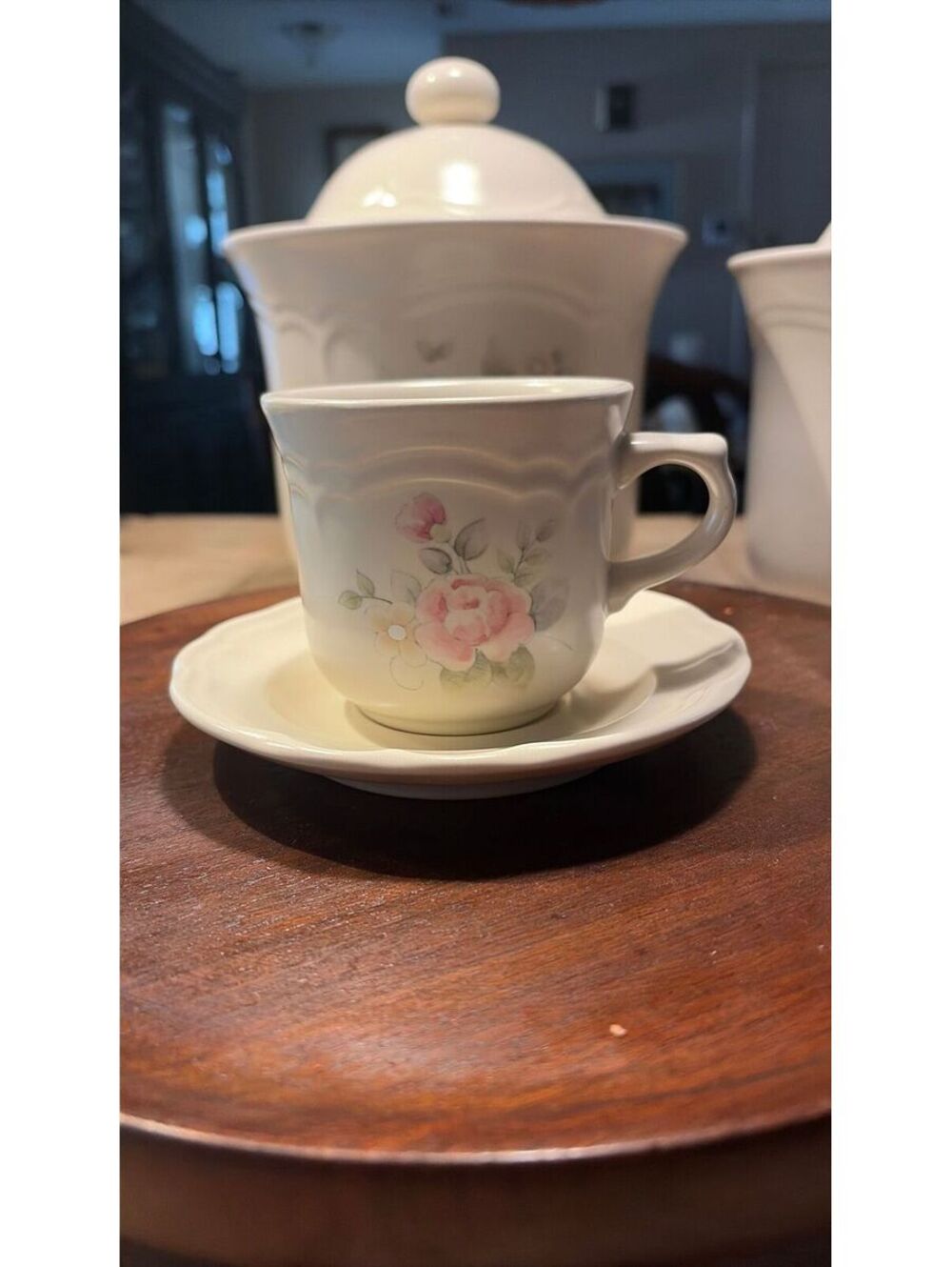Pfaltzgraff Tea Rose Pattern Tea Cup and Saucer Set #1